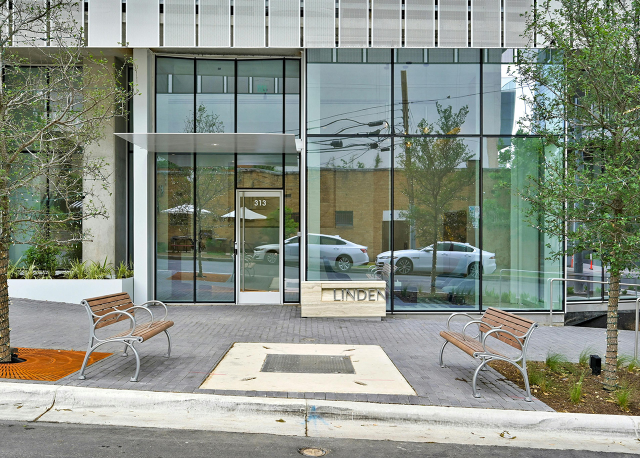The Linden Residences Austin Texas Condo Tower Lobby Exterior